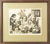 Untitled by Charles Bragg, etching, sold Nov 2022