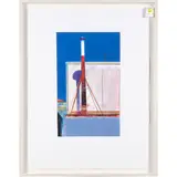 Untitled (Smoke Stack) by Kim Frohsin, 2004, lithograph in colors, sold Nov 2022