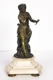 Allegorical Figure by Ernest Revillon, bronze sculpture, sold Dec 2022