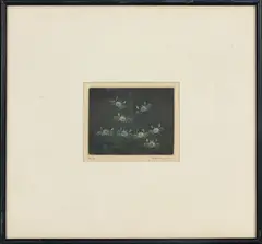 Eight Crabs by Yōzō Hamaguchi, mezzotint, sold Dec 2022