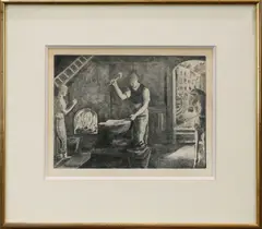 Untitled by Hermine David, etching and drypoint, sold Dec 2022
