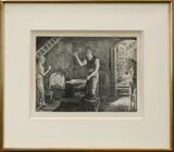Untitled by Hermine David, etching and drypoint, sold Dec 2022
