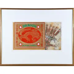 Untitled by Mary Ritt, mixed media print, sold Dec 2022