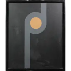 Geometric Abstract by Greg Copeland, oil on canvas, sold Dec 2022