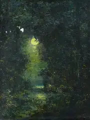 Untitled by Hudson Mindell Kitchell, Oil on Canvas Gilt Framed 17.5''x14.5'' - Small puncture upper left, sold Mar 2024