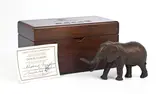 Elephant miniature by Donald Greig, bronze, sold Sep 2024