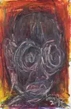 Portrait with Large Eyes by Lindani Nyandeni, pastel on paper, sold Sep 2024