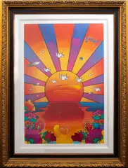 Sunrise by Peter Max, 2006, Acrylic Enhanced Lithograph, sold Sep 2024