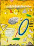 Surrealist Composition by Elfi Schuselka, Mixed Media on Paper, sold Sep 2024