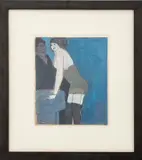 Graue Versuchung" [Gray Temptation] by David Schneuer, 1983, Watercolor and Ink on Paper, sold Sep 2024