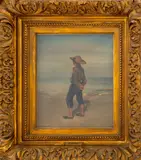 Boy at the Beach by Pierre Édouard Frère, 1864, Oil on Canvas, sold Sep 2024