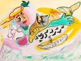 Kitty Jump by Eva Bouzard-Hui, Acrylic on Canvas, sold Sep 2024