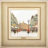 A Street in Paris by Mario Maresca, Oil on Tile, sold Sep 2024