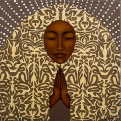 Prayer Painting by Tamara Adams, 2015, Mixed Media on Canvas, sold Sep 2024