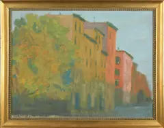 Untitled by A John Button, oil on canvas, sold Oct 2025