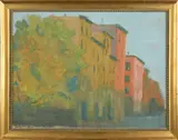 Untitled by A John Button, oil on canvas, sold Oct 2025