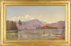 Canoeing in the Valley by Samuel Lancaster Gerry, oil on canvas, sold Nov 2025