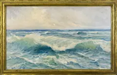 Untitled by Arthur Diehl, oil on paper board, sold Nov 2025