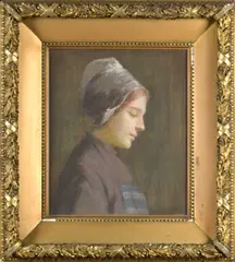 Untitled by Anna Lee Dey Stacey, pastel portrait, sold Nov 2025