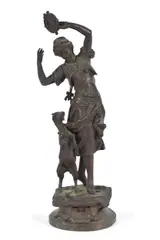 Untitled by Adrien Étienne Gaudez, bronze, sold Nov 2025