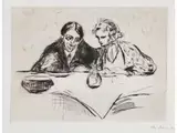 Untitled by Edvard Munch, etching, sold Jun 2023