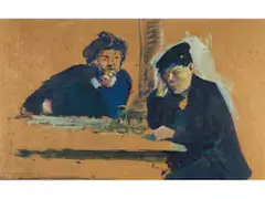 Caveau des Innocents (höhle der Unschuldigen) by Julio González, oil on board, offered Sep 2025