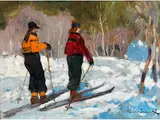 Schifahrer by Alessio Issupoff, oil on panel, offered Jun 2026