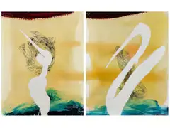 Untitled by Julian Schnabel, oil, sold Sep 2022
