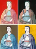 Saint Apollonia by Andy Warhol, 1984, screenprint in colors on Essex Offset Kid, sold Jun 2020