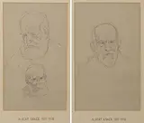 Gegenstücke by Albert Anker, pencil, offered Jun 2020