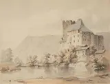 Schloss Petersburg i by Carl Anton Graeb, watercolor, sold Jun 2020