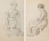 Gegenstücke by Wolfgang Adam Töpffer, pencil, offered Jun 2020