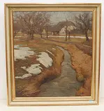 Vorfrühling by Raffaele De Grada, oil on canvas, offered Jun 2020