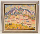 Südländische Dorfansicht by Toni Maniatis, 1983, oil on canvas, offered Jun 2020