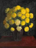 Chrysanthemen by Hans Pezzey, 1914, oil on board, sold Jun 2020