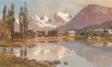 Savoyische Berglandschaft by Lucien Poignant, oil, sold Jun 2020