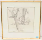Oiseaux picorants by Henri Lebasque, pencil, sold Jun 2020