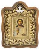 Russisch, Ende 19.Jh by Christus Pantokrator mit Oklad in Kiyot, tempera, sold Jun 2020