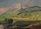 Zugeschrieben Boltigen im Simmental by Bleuler, Johann Heinrich Ii., gouache, offered Jun 2020