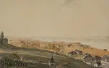 Vue des environs et du lac de Zurich prise de la promenade du rempart by Heinrich d.Ä. Füssli, pencil, offered Jun 2020