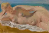 Petit nu étendu", um 1925 by Wilhelm Gimmi, oil on canvas, sold Jun 2020