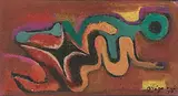 Ohne Titel by Serge Brignoni, 1979, tempera, offered Jun 2020