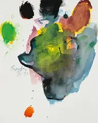 Macchie by Hannes Gruber, 1997, watercolor, offered Jun 2020