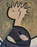 Martina", 1948 by Werner Frei, oil on board, sold Jun 2020