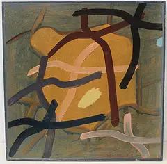 Spätherbst", 1953 by Werner Frei, oil on board, offered Jun 2020