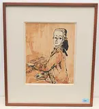 Am Klavier by Wolf Barth, ink, sold Jun 2020
