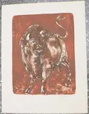 Stier by Hans Erni, 1959, color lithograph, sold Jun 2020