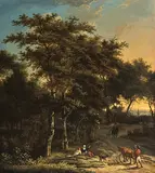 Bewaldete Landschaft mit Staffage by Adriaen Hendriksz. Verboom, oil on canvas, offered Mar 2020