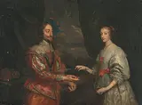 nach Karl I. König von England und Henrietta Maria by Anthony van Dyck, oil on canvas, sold Mar 2020