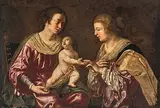 Die Mystische Vermählung der Hl. Katharina by Paolo Domenico Finoglia, oil on canvas, sold Mar 2020
